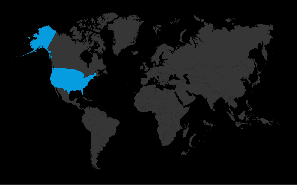 map of the world with the United States highlighted