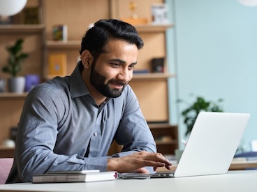 man on laptop