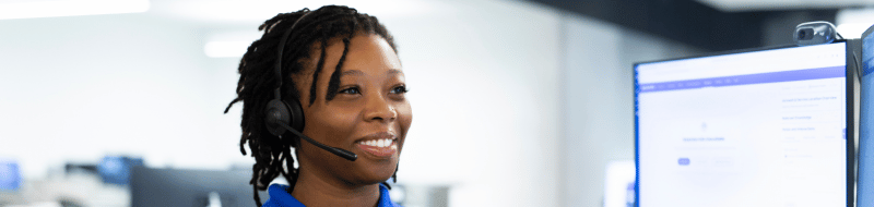 Smiling Employee with headset