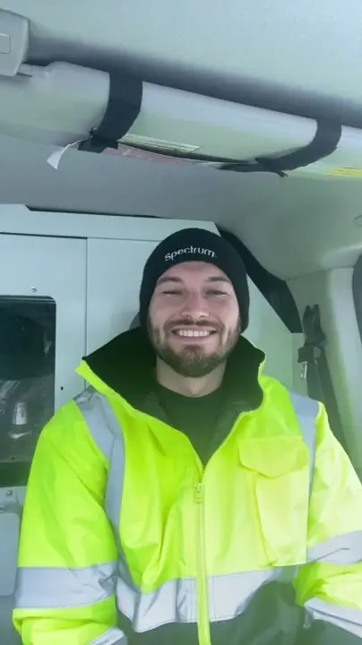 spectrum field technician video testimonial headshot