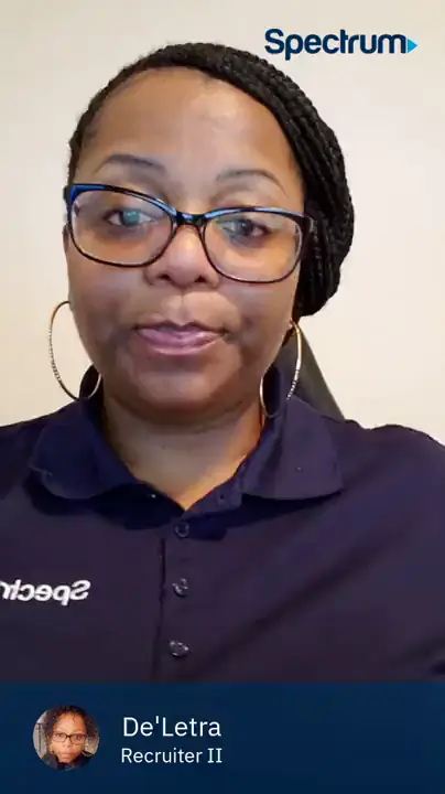 spectrum market development employee sharing her testimonial