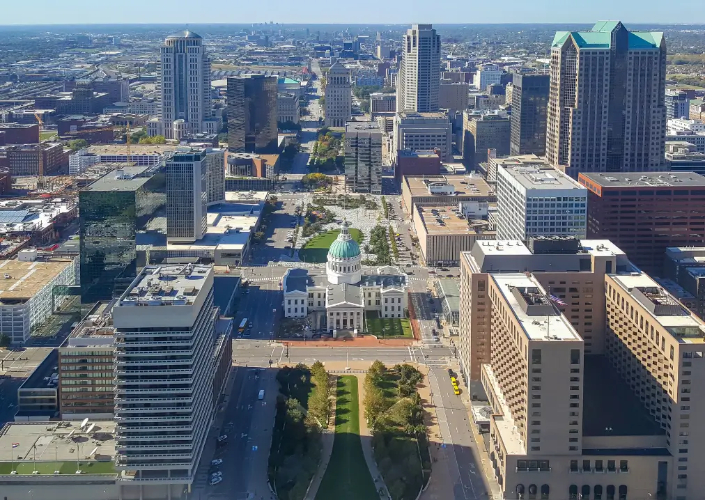 St. Louis skyline view