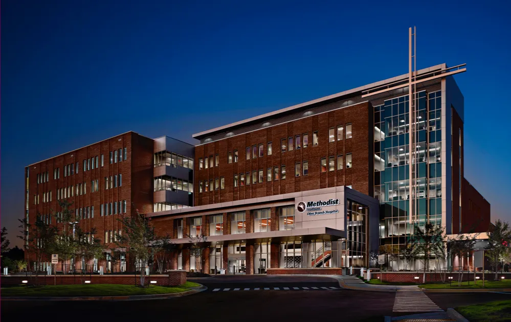 Exterior photo of Methodist Olive Branch Hospital