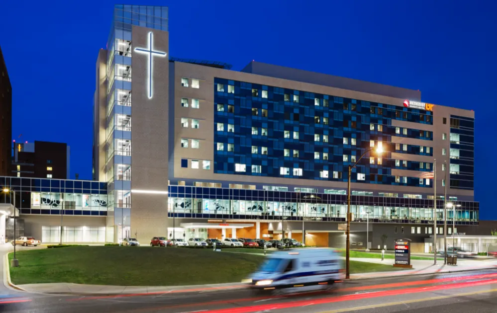 Exterior photo of Methodist University Hospital