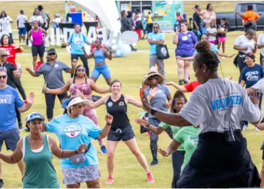 Community engagement kids playing