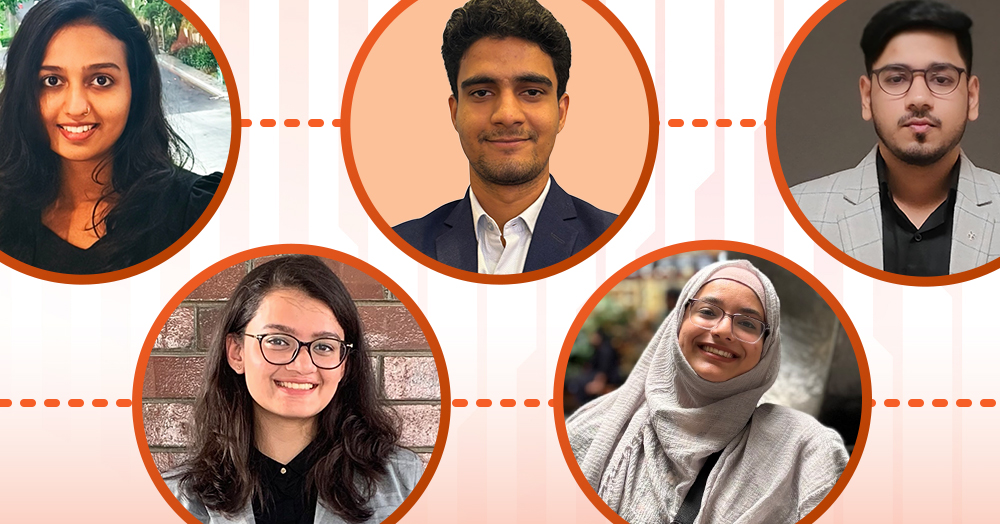 five employees are featured