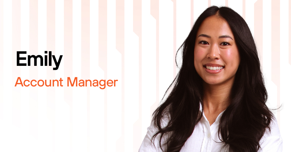 Emily, a Mid-Market Account Manager at Palo Alto Networks, who transitioned from an intern to an account manager role.