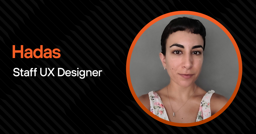 Hadas, a UX Designer at Palo Alto Networks Israel