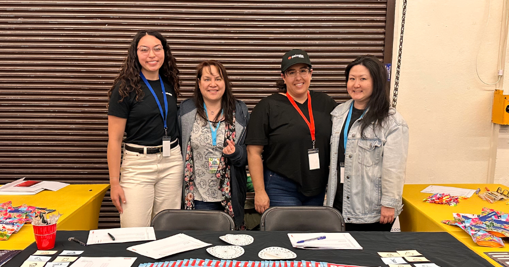 employees at the volunteer event
