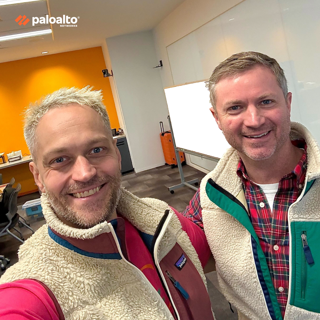 Tuomas and Christopher at Palo Alto Networks Santa Clara HQ.