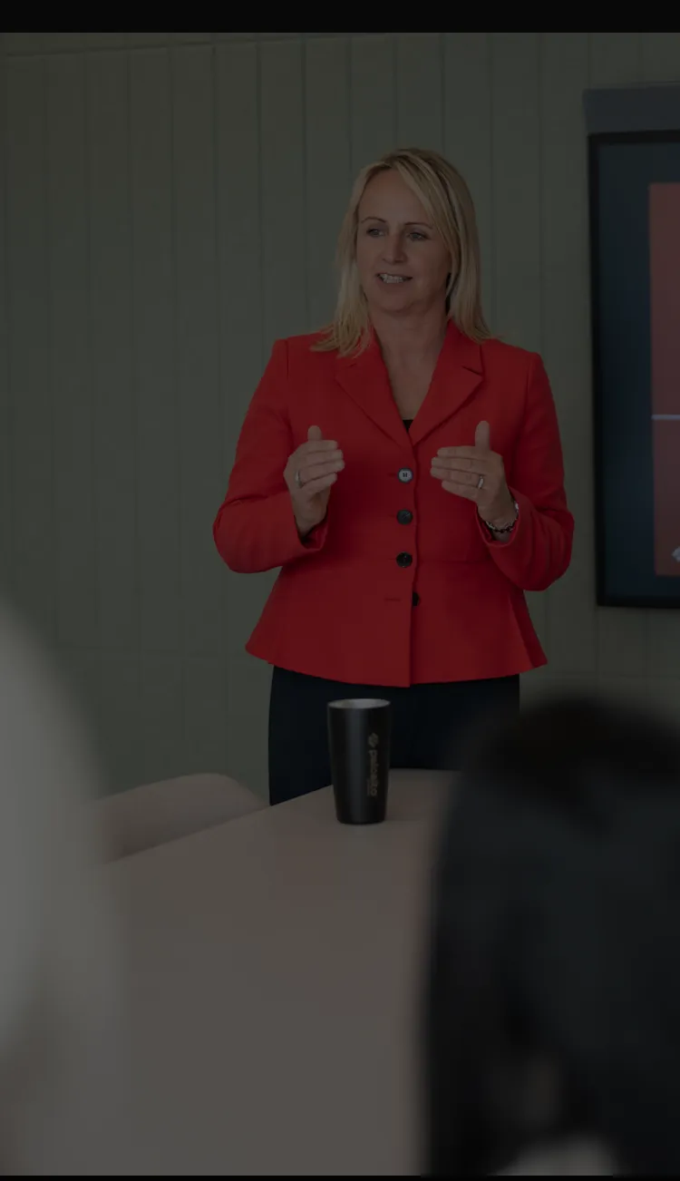 Two women reviewing a computer screen