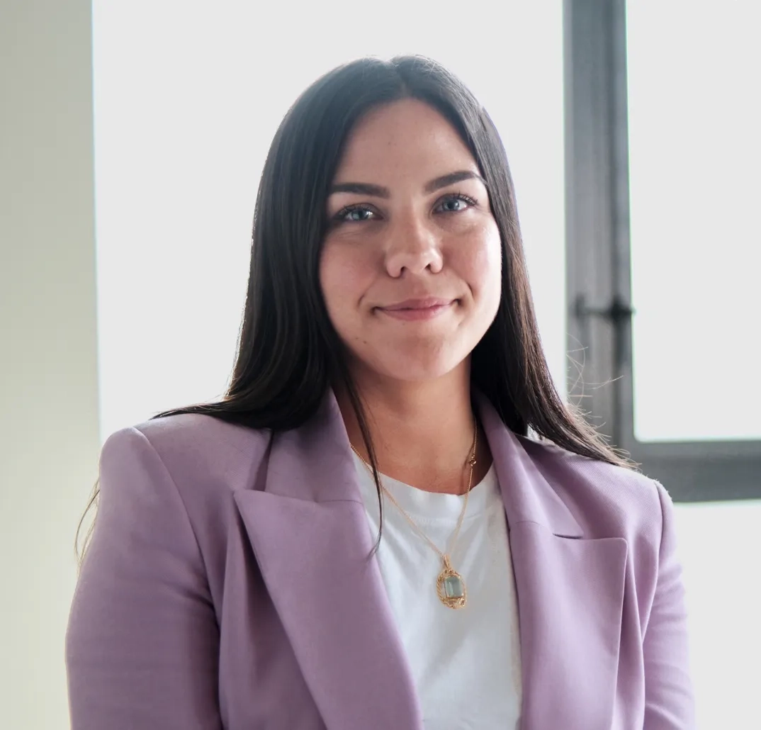 Person in purple blazer