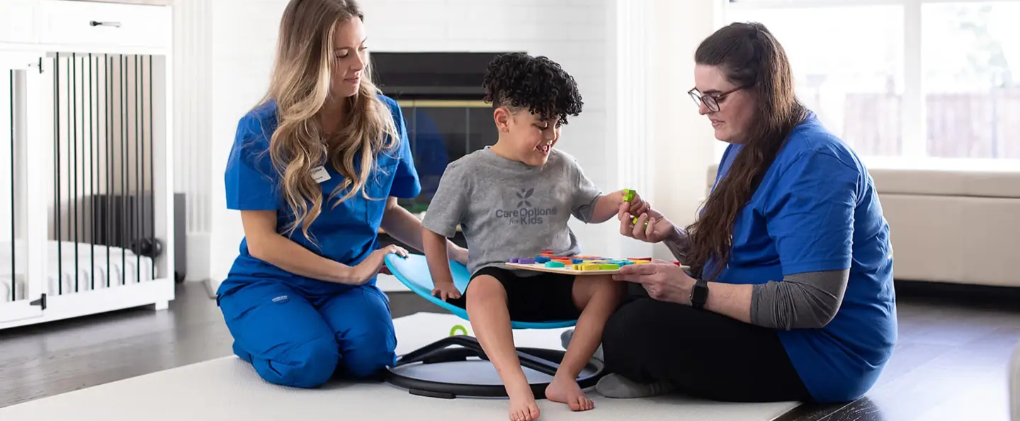 Nurses helping children