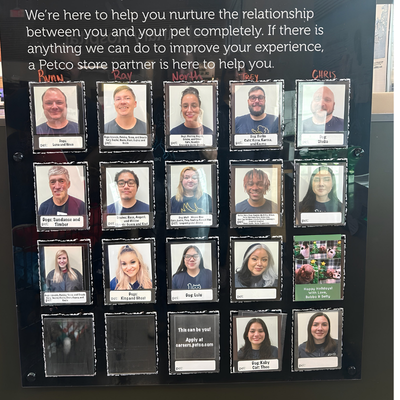 multiple photos of Petco employees