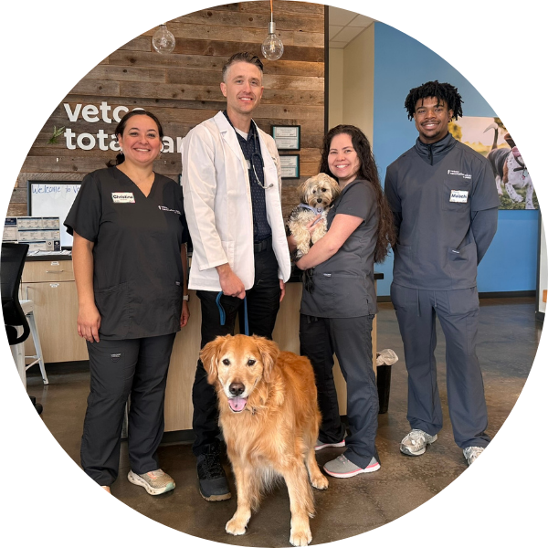 group of vet services employers smiling at the camera