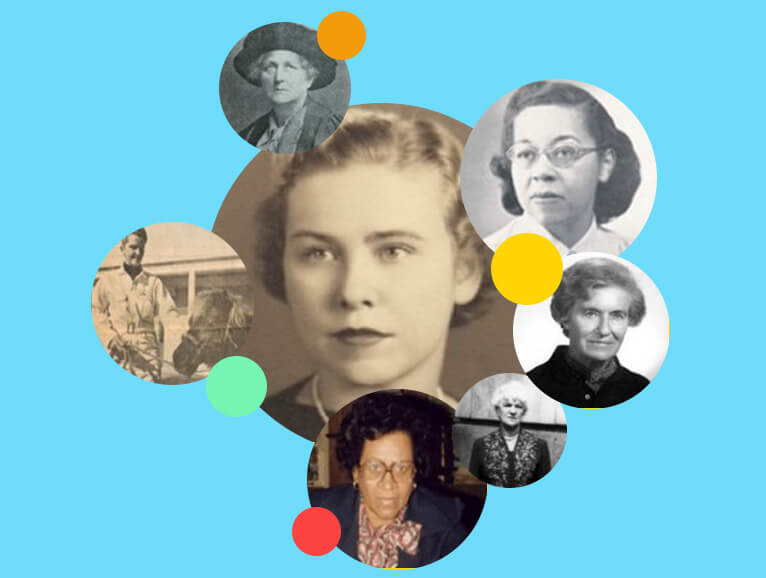 collage of women