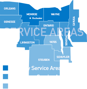 Service Areas Map
