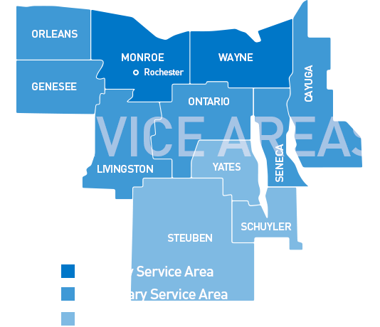 Service Areas Map