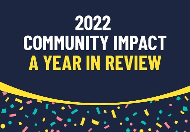 2022 Community Impact: A Year in Review banner.