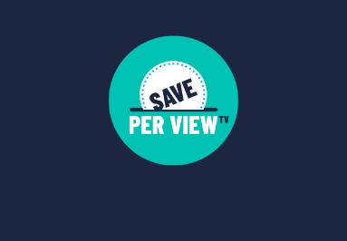 Logo with the text "SAVE PER VIEW TV".