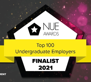 Top 100 Undergraduate Employers finalist badge.