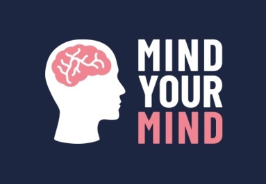 Mind Your Mind logo with brain illustration.