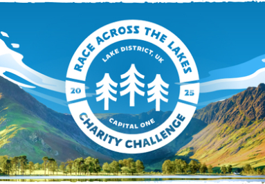 Race Across the Lakes 2025 charity challenge logo.