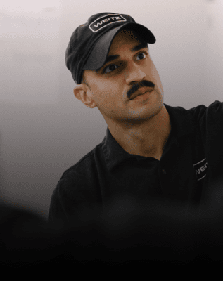 Man showing something