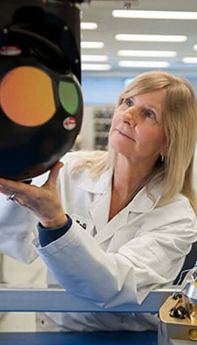 woman engineer inspecting