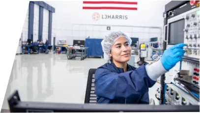 Woman in lab setting