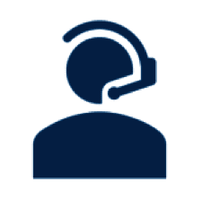 icon of person wearing a headset