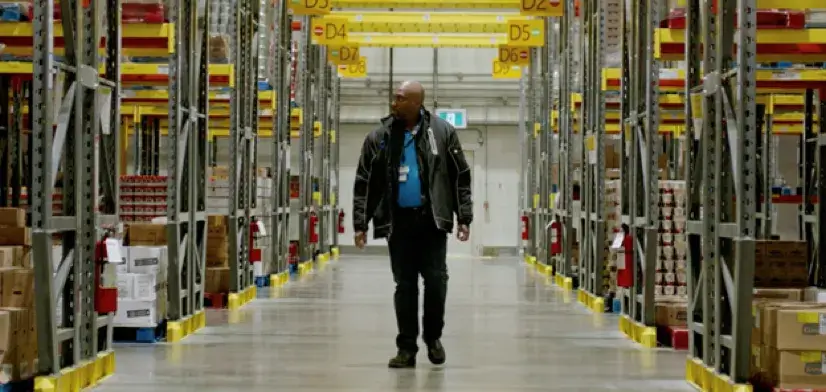 Male employee in a warehouse