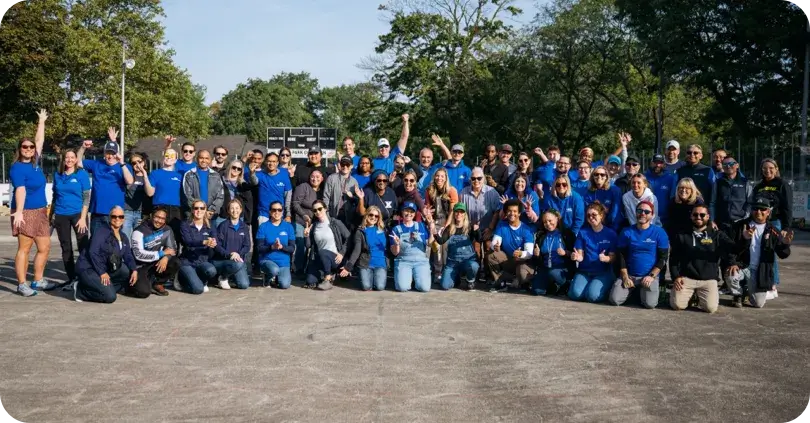 Group shot of volunteers
