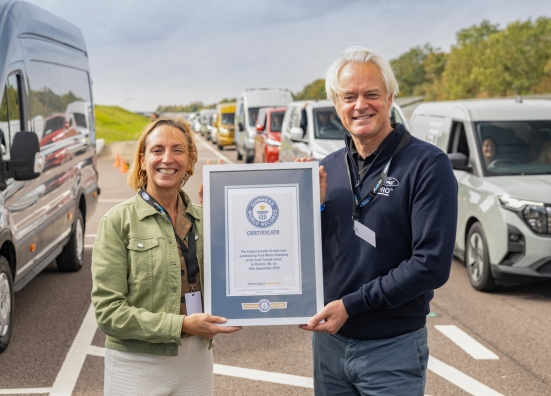 Ford UK wins Guinness World Record for largest parade of vans