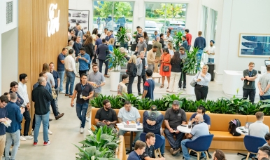 Employees at Long Beach Ford office.