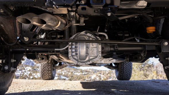 Underbody of a Ford vehicle