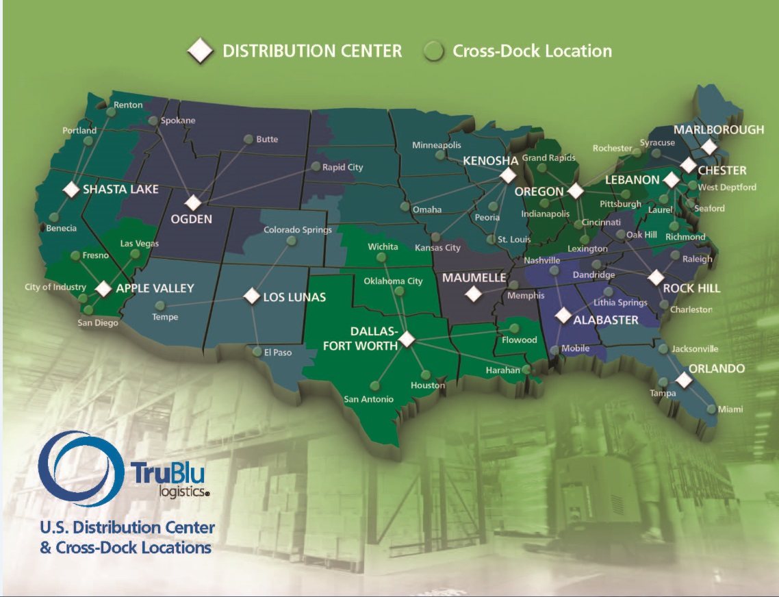 distribution centers and cross-dock locations
