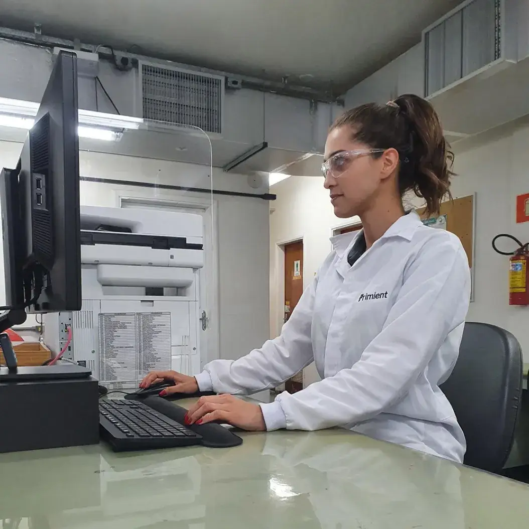 Employee at a computer