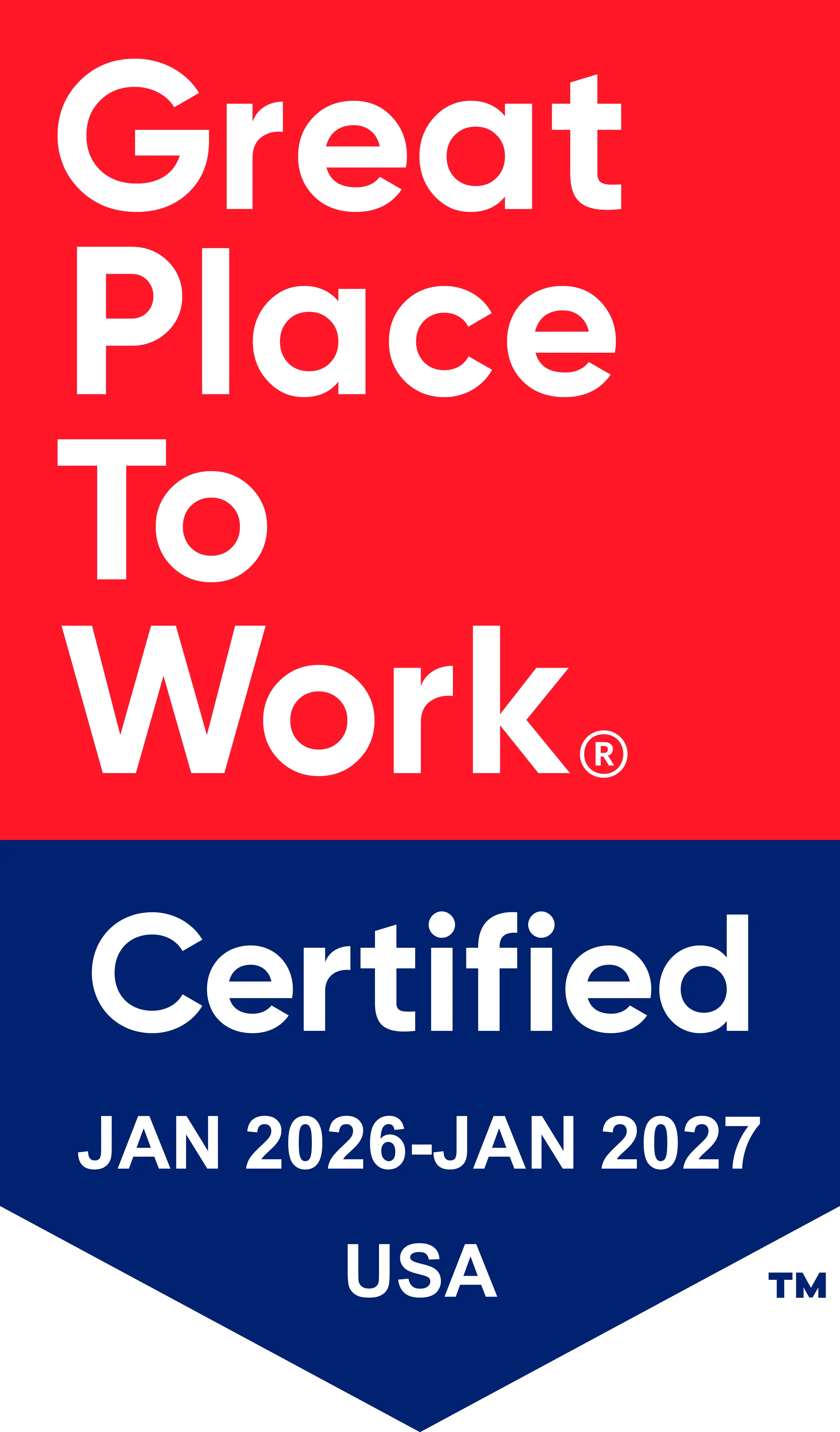 Maxim Healthcare 2026 Great Place To Work Certification Badge