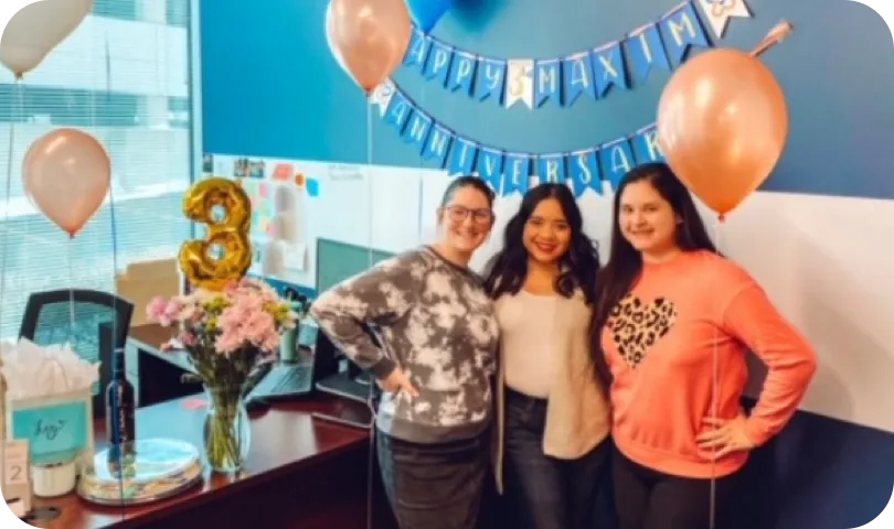 group of three women