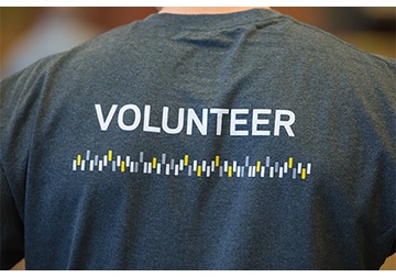 Image of a shirt that says Volunteer