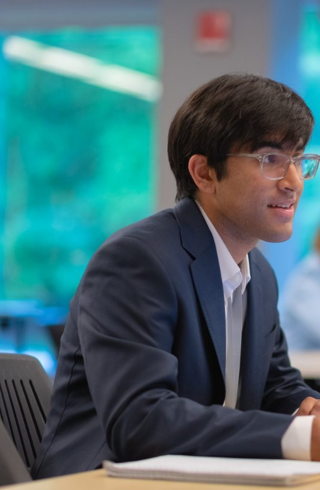 Man sitting at an office table