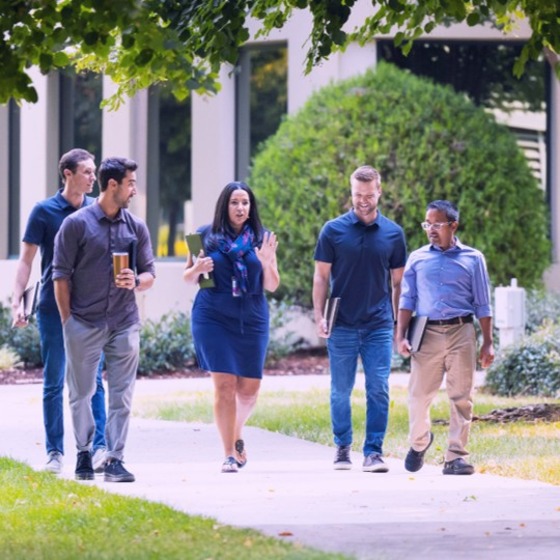 people walking outside