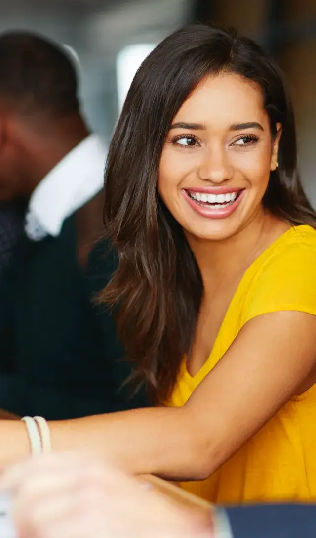 woman smiling