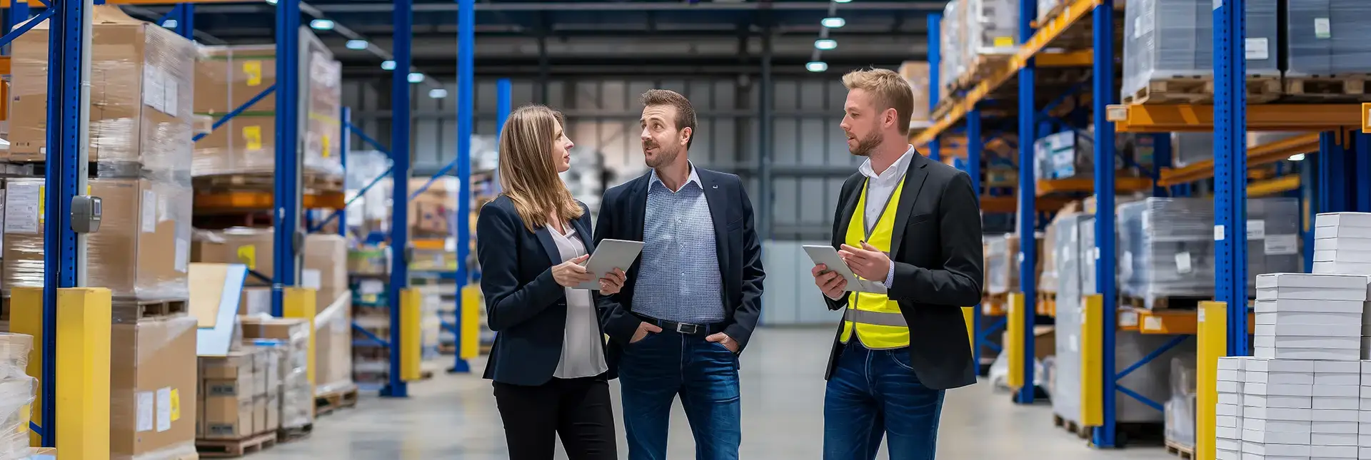 Employees in a warehouse