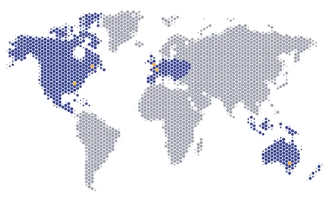 World Map showing GPC locations