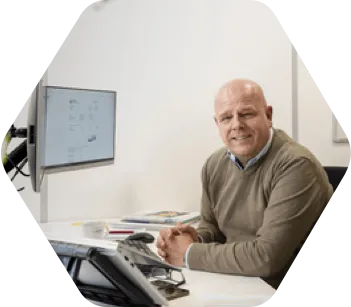 Person sitting at a desk