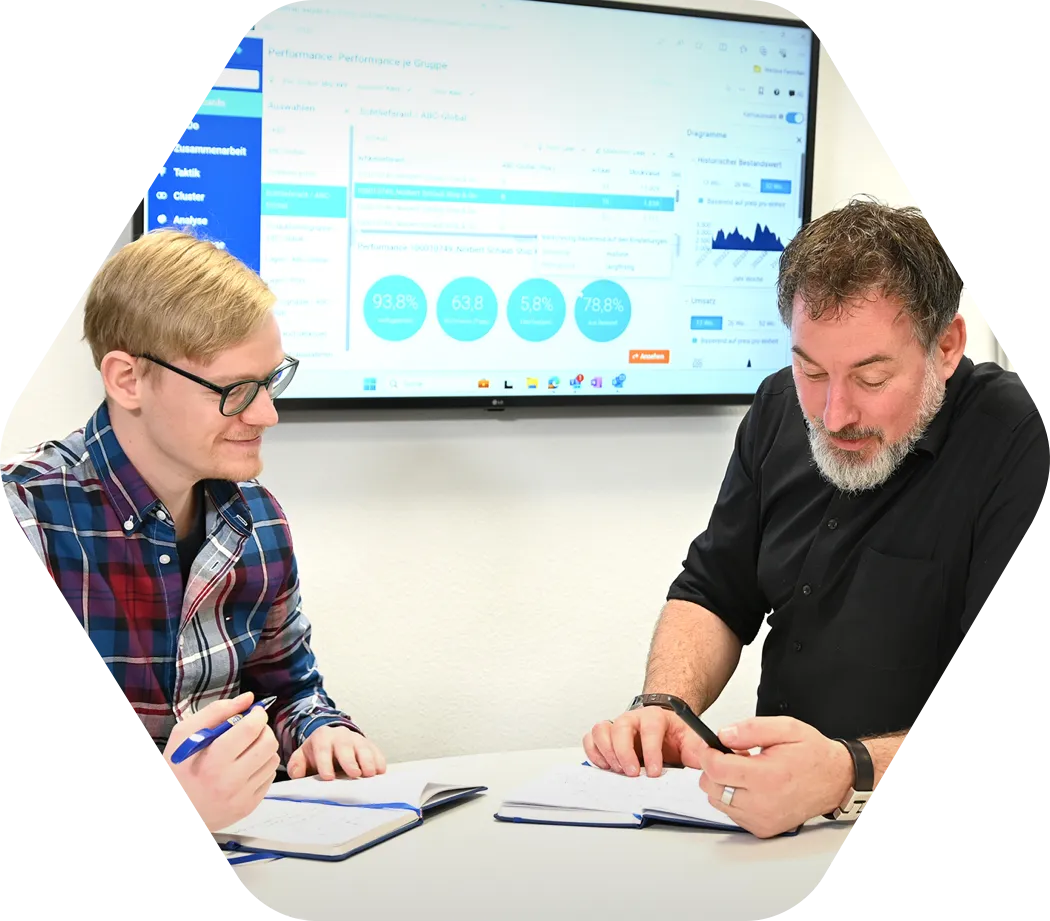 Two men having conversation