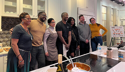 Group picture at an event celebrating International Women's Day