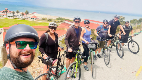 LSB Bike Pod team members posing for group photo after group ride